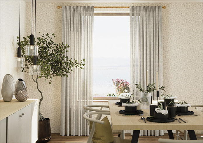 Sahara Voile, Metallic Sand - Made to Measure Curtains - Image 3